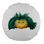 Angry Girl Doll Large 18  Premium Flano Round Cushions