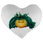 Angry Girl Doll Large 19  Premium Flano Heart Shape Cushions