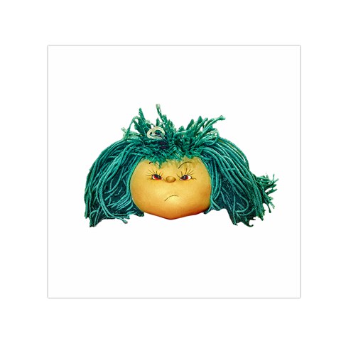 Angry Girl Doll Small Satin Scarf (Square)  from ArtsNow.com Front