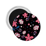 Pink ladybugs and flowers  2.25  Magnets