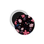 Pink ladybugs and flowers  1.75  Magnets