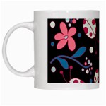 Pink ladybugs and flowers  White Mugs