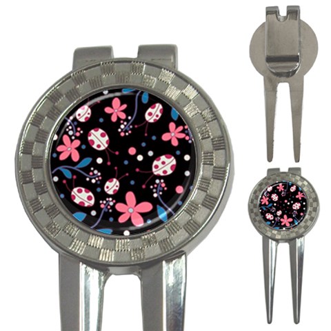 Pink ladybugs and flowers  3 Front