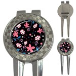 Pink ladybugs and flowers  3-in-1 Golf Divots