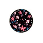 Pink ladybugs and flowers  Hat Clip Ball Marker