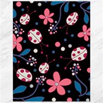 Pink ladybugs and flowers  Canvas 12  x 16  