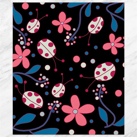 Pink ladybugs and flowers  Canvas 20  x 24   from ArtsNow.com 19.57 x23.15  Canvas - 1