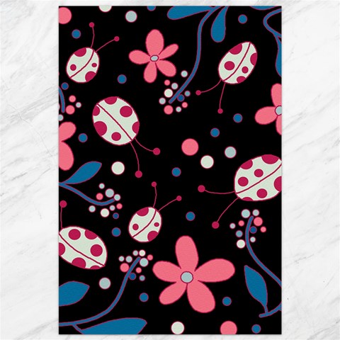 Pink ladybugs and flowers  Canvas 20  x 30   from ArtsNow.com 19.62 x28.9  Canvas - 1