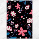 Pink ladybugs and flowers  Canvas 20  x 30  