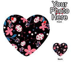 Pink ladybugs and flowers  Playing Cards 54 (Heart)  from ArtsNow.com Front - Diamond2