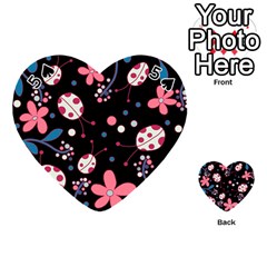 Pink ladybugs and flowers  Playing Cards 54 (Heart)  from ArtsNow.com Front - Spade5