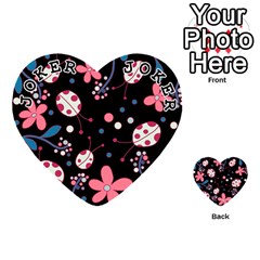 Pink ladybugs and flowers  Playing Cards 54 (Heart)  from ArtsNow.com Front - Joker1