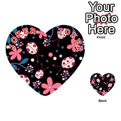 Pink ladybugs and flowers  Playing Cards 54 (Heart)  from ArtsNow.com Front - Joker2
