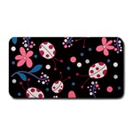 Pink ladybugs and flowers  Medium Bar Mats