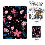 Pink ladybugs and flowers  Multi-purpose Cards (Rectangle) 