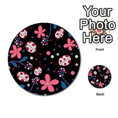 Pink ladybugs and flowers  Multi Back 34