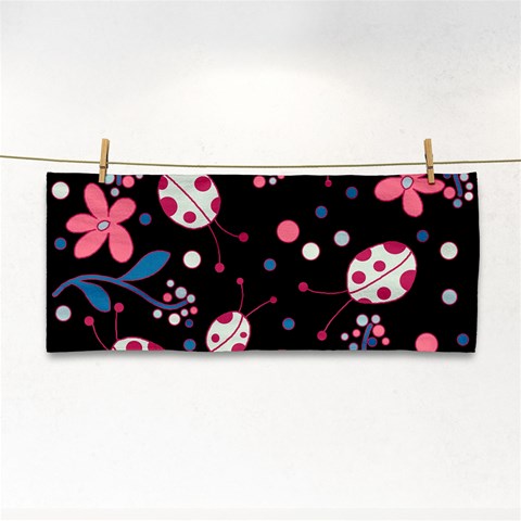 Pink ladybugs and flowers  Cosmetic Storage Cases from ArtsNow.com Front