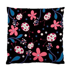 Pink ladybugs and flowers  Standard Cushion Case (Two Sides) from ArtsNow.com Front
