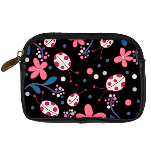 Pink ladybugs and flowers  Digital Camera Cases from ArtsNow.com Front