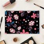 Pink ladybugs and flowers  Cosmetic Bag (Large) 