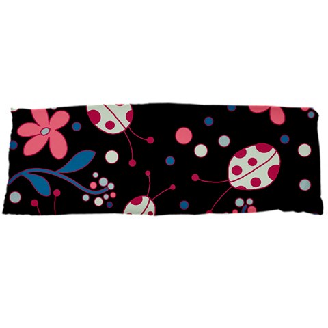 Pink ladybugs and flowers  Body Pillow Case Dakimakura (Two Sides) from ArtsNow.com Front