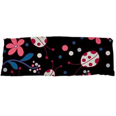 Pink ladybugs and flowers  Body Pillow Case Dakimakura (Two Sides) from ArtsNow.com Back
