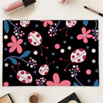 Pink ladybugs and flowers  Cosmetic Bag (XXL) 