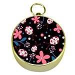 Pink ladybugs and flowers  Gold Compasses