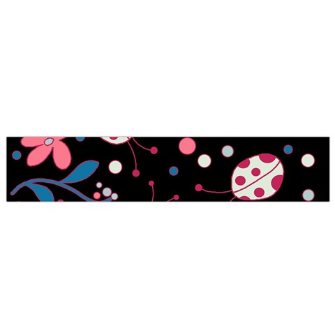 Pink ladybugs and flowers  Flano Scarf (Small) from ArtsNow.com Front