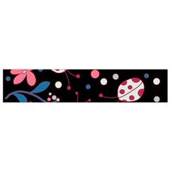 Pink ladybugs and flowers  Flano Scarf (Small) from ArtsNow.com Front
