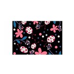 Pink ladybugs and flowers  Satin Wrap