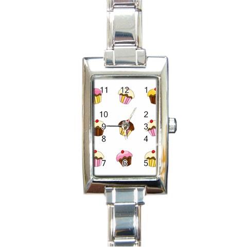 Colorful cupcakes  Rectangle Italian Charm Watch from ArtsNow.com Front