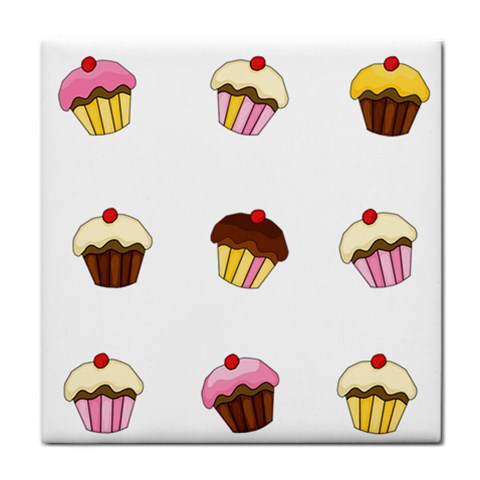 Colorful cupcakes  Tile Coasters from ArtsNow.com Front