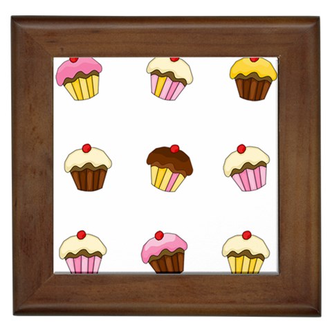 Colorful cupcakes  Framed Tiles from ArtsNow.com Front