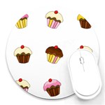 Colorful cupcakes  Round Mousepads