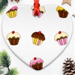 Colorful cupcakes  Ornament (Heart) 