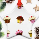 Colorful cupcakes  Ornament (Star) 