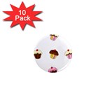 Colorful cupcakes  1  Mini Magnet (10 pack) 