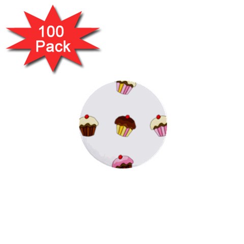 Colorful cupcakes  1  Mini Buttons (100 pack)  from ArtsNow.com Front