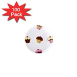 Colorful cupcakes  1  Mini Magnets (100 pack) 