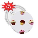 Colorful cupcakes  2.25  Buttons (10 pack) 