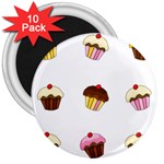 Colorful cupcakes  3  Magnets (10 pack) 