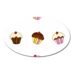 Colorful cupcakes  Oval Magnet