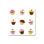 Colorful cupcakes  Square Magnet