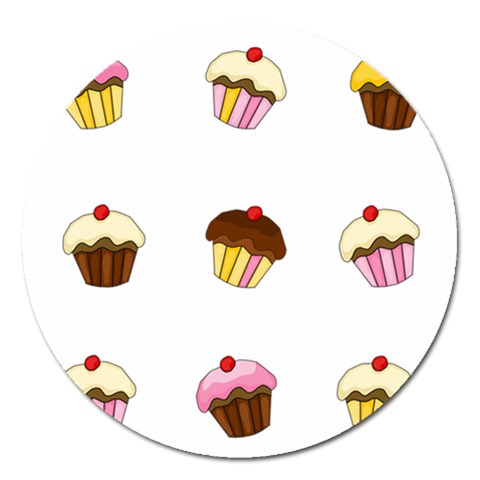 Colorful cupcakes  Magnet 5  (Round) from ArtsNow.com Front