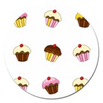 Colorful cupcakes  Magnet 5  (Round)