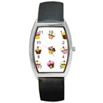 Colorful cupcakes  Barrel Style Metal Watch