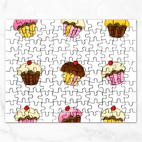 Colorful cupcakes  Rectangular Jigsaw Puzzl from ArtsNow.com Front