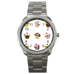 Colorful cupcakes  Sport Metal Watch