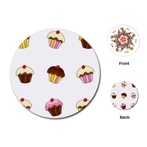 Colorful cupcakes  Playing Cards (Round)  from ArtsNow.com Front